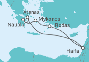 Itinerario del Crucero  Grecia - Holland America Line