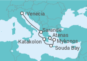 Itinerario del Crucero Grecia - Holland America Line