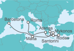 Itinerario del Crucero Grecia, Malta - Celebrity Cruises