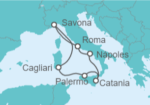 Itinerario del Crucero Una Italia para descubrir - Costa Cruceros