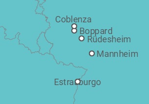 Itinerario del Crucero El Rin en llamas, un espectáculo mágico a orillas del río (formula puerto/puerto) - CroisiEurope