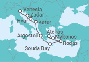 Itinerario del Crucero Desde Venecia a Pireo (Atenas) - Holland America Line