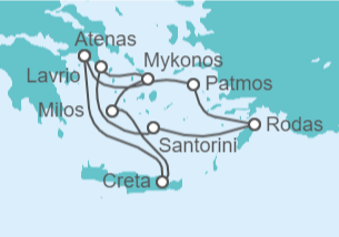 Itinerario del Crucero Egeo Idílico - Celestyal Cruises