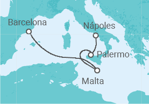 Itinerario del Crucero Italia, Malta - MSC Cruceros