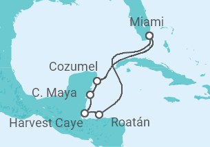 Itinerario del Crucero Honduras, México - NCL Norwegian Cruise Line
