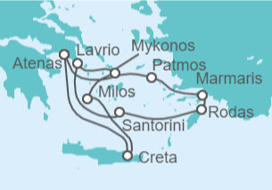 Itinerario del Crucero Egeo Idílico - Celestyal Cruises
