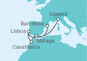 Itinerario del Crucero España, Marruecos, Portugal - MSC Cruceros