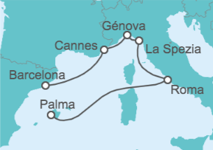 Itinerario del Crucero Francia, Italia TI - MSC Cruceros