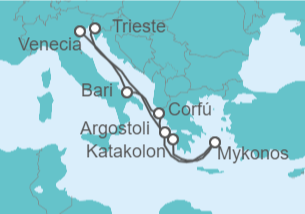 Itinerario del Crucero Grecia, Italia - Costa Cruceros