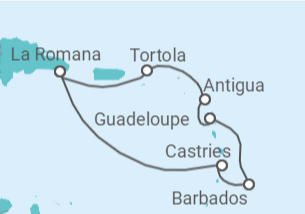 Itinerario del Crucero Todos los colores del Caribe - Costa Cruceros