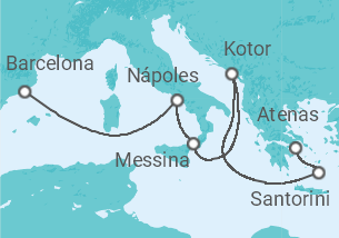 Itinerario del Crucero Grecia, Montenegro, Italia  - Princess Cruises