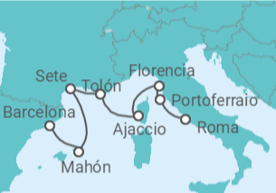 Itinerario del Crucero España, Francia, Italia - Seabourn