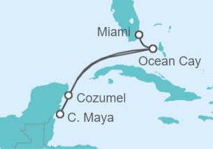 Itinerario del Crucero México - MSC Cruceros