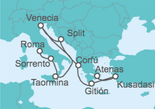 Itinerario del Crucero Turquía, Grecia, Croacia, Italia - Oceania Cruises