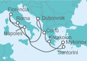 Itinerario del Crucero Grecia, Italia, Croacia - NCL Norwegian Cruise Line