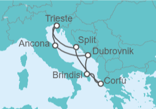 Itinerario del Crucero Italia, Croacia, Grecia - MSC Cruceros