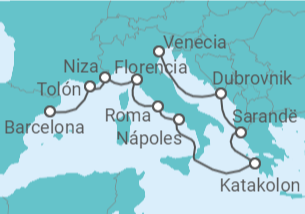 Itinerario del Crucero Desde Venecia a Barcelona - Holland America Line