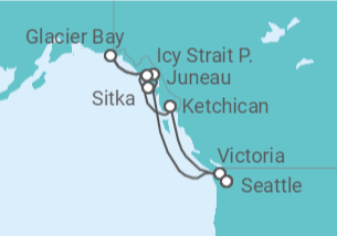 Itinerario del Crucero Alaska  - Holland America Line