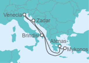 Itinerario del Crucero Rincones del Adriático II - MSC Cruceros