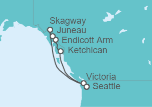 Itinerario del Crucero Alaska  - Princess Cruises