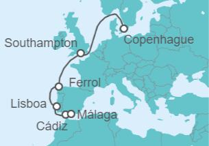 Itinerario del Crucero Reino Unido, España, Portugal TI - MSC Cruceros