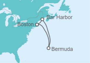 Itinerario del Crucero Bermudas, Estados Unidos (EE.UU.) - NCL Norwegian Cruise Line