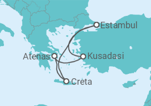 Itinerario del Crucero Turquía, Grecia, Creta - Costa Cruceros