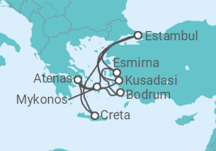 Itinerario del Crucero Turquía, Grecia - Costa Cruceros