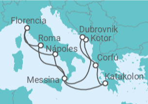Itinerario del Crucero Montenegro, Croacia, Grecia, Italia - Celebrity Cruises