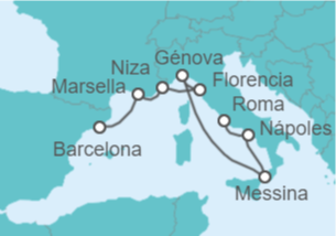 Itinerario del Crucero Costa Azul e Italia  - Celebrity Cruises