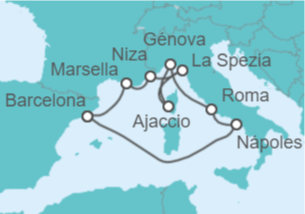 Itinerario del Crucero Francia, Italia - Celebrity Cruises