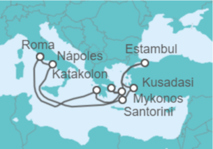 Itinerario del Crucero Italia, Grecia, Turquía - Celebrity Cruises