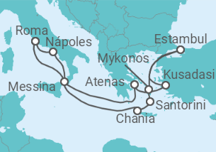 Itinerario del Crucero Italia, Grecia, Turquía - Celebrity Cruises
