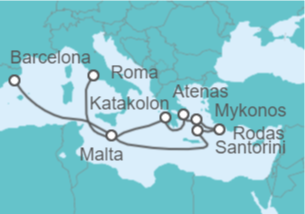 Itinerario del Crucero Islas Griegas y Malta  - Celebrity Cruises