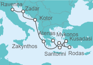 Itinerario del Crucero Grecia, Turquía, Croacia, Montenegro - Celebrity Cruises