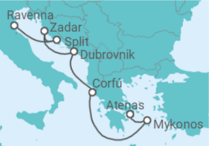 Itinerario del Crucero Grecia, Croacia, Montenegro - Celebrity Cruises