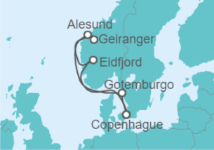 Itinerario del Crucero Noruega - Holland America Line