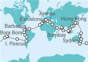 Itinerario del Crucero Vuelta al mundo  Costa Cruceros - Costa Cruceros
