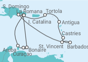 Itinerario del Crucero Perlas de las Antillas - Costa Cruceros