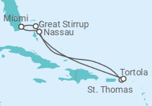 Itinerario del Crucero Bahamas y Antillas - NCL Norwegian Cruise Line