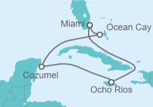 Itinerario del Crucero Jamaica, México TI - MSC Cruceros