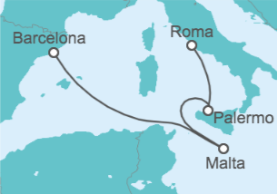 Itinerario del Crucero Italia, Malta - MSC Cruceros