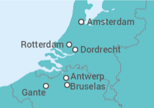 Itinerario del Crucero Países Bajos y Bélgica - Crucemundo