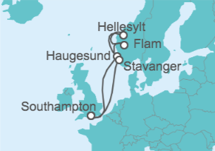 Itinerario del Crucero Noruega - MSC Cruceros