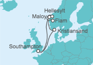 Itinerario del Crucero Noruega - MSC Cruceros