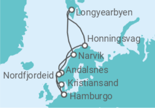 Itinerario del Crucero Cabo Norte y Islas Svalbard - MSC Cruceros
