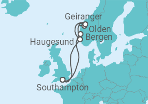 Itinerario del Crucero Noruega - Royal Caribbean
