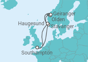 Itinerario del Crucero Noruega - Royal Caribbean