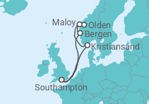 Itinerario del Crucero Noruega - Royal Caribbean