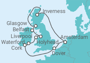 Itinerario del Crucero Reino Unido - Royal Caribbean